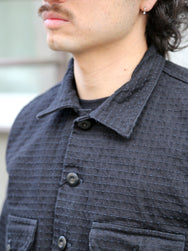 Black Sign “Sashiko" 15,5oz Black Denim Navajo Shirt – Midnight Black (BSFL-24103)