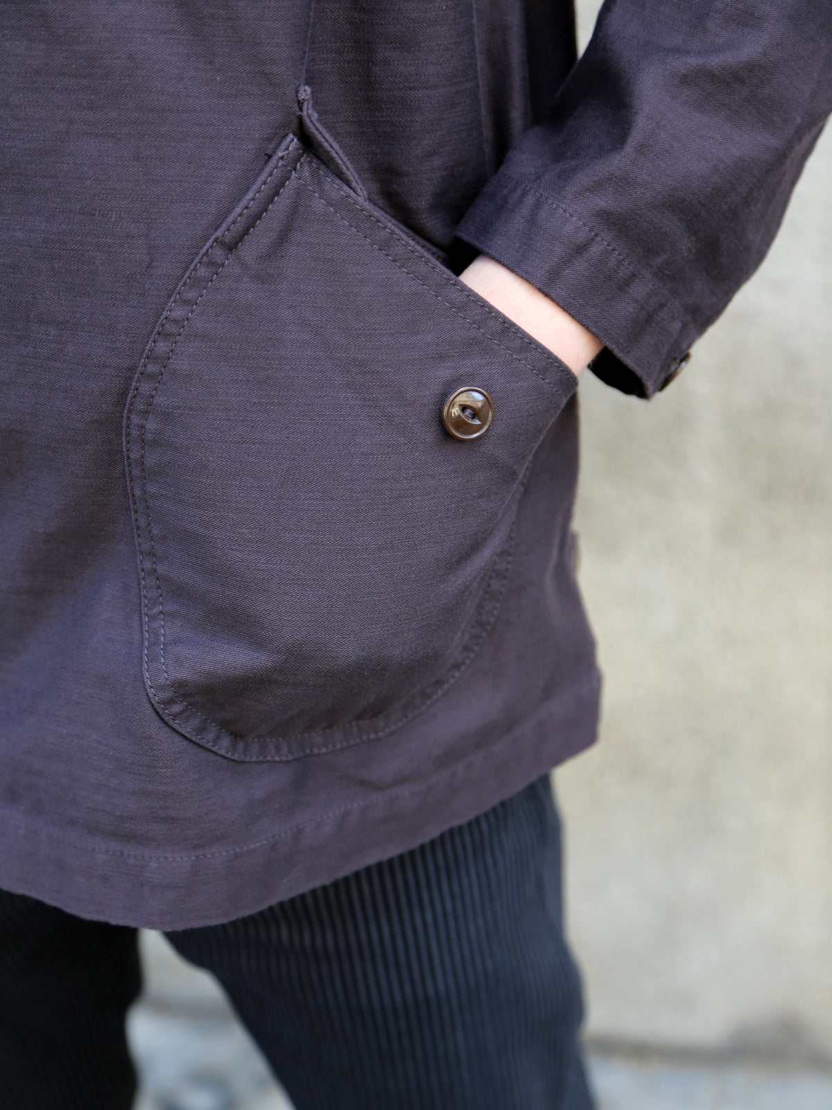 Black Sign Military Back Satin Hooded Deck Shirt – Mud Brown (BSSJ-25403)