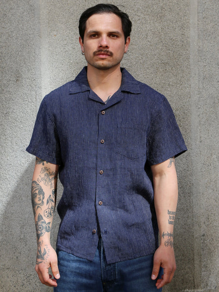 Gråbrodern Fröjel Short Sleeve Shirt – Deep Blue (G940-48-38)