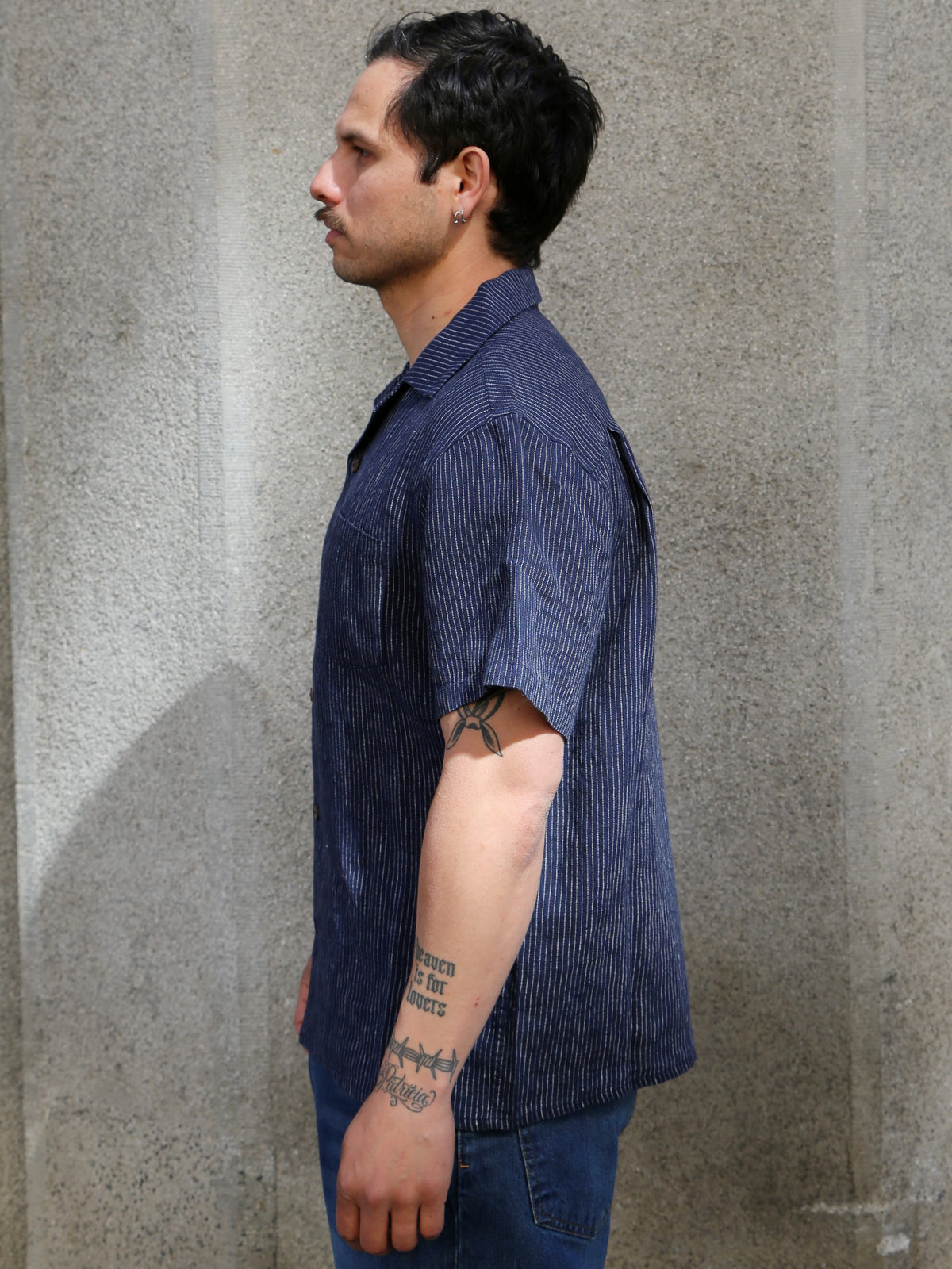 Gråbrodern Fröjel Short Sleeve Shirt – Deep Blue (G940-48-38)