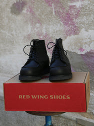 Red Wing 6in Classic Moc Toe – Black Harness Leather (8074)