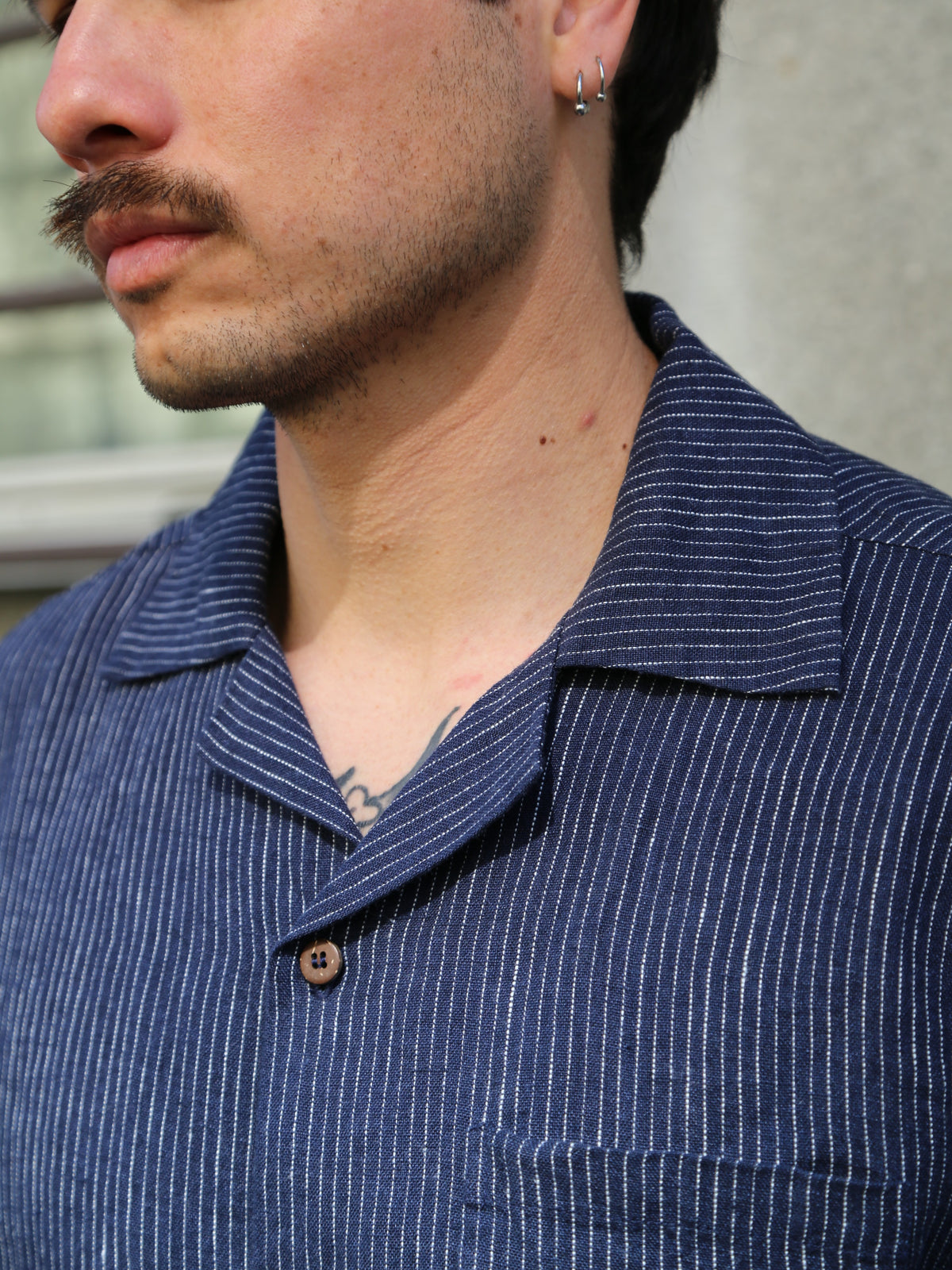 Gråbrodern Fröjel Short Sleeve Shirt – Deep Blue (G940-48-38)