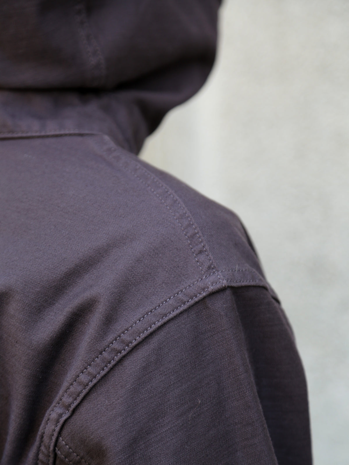 Black Sign Military Back Satin Hooded Deck Shirt – Mud Brown (BSSJ-25403)