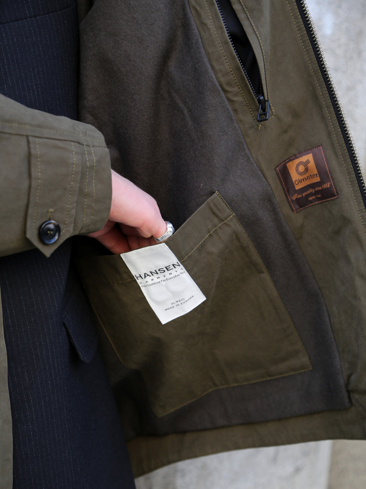Hansen Garments DEREK Oversized Field Jacket – Khaki (32-78-6)