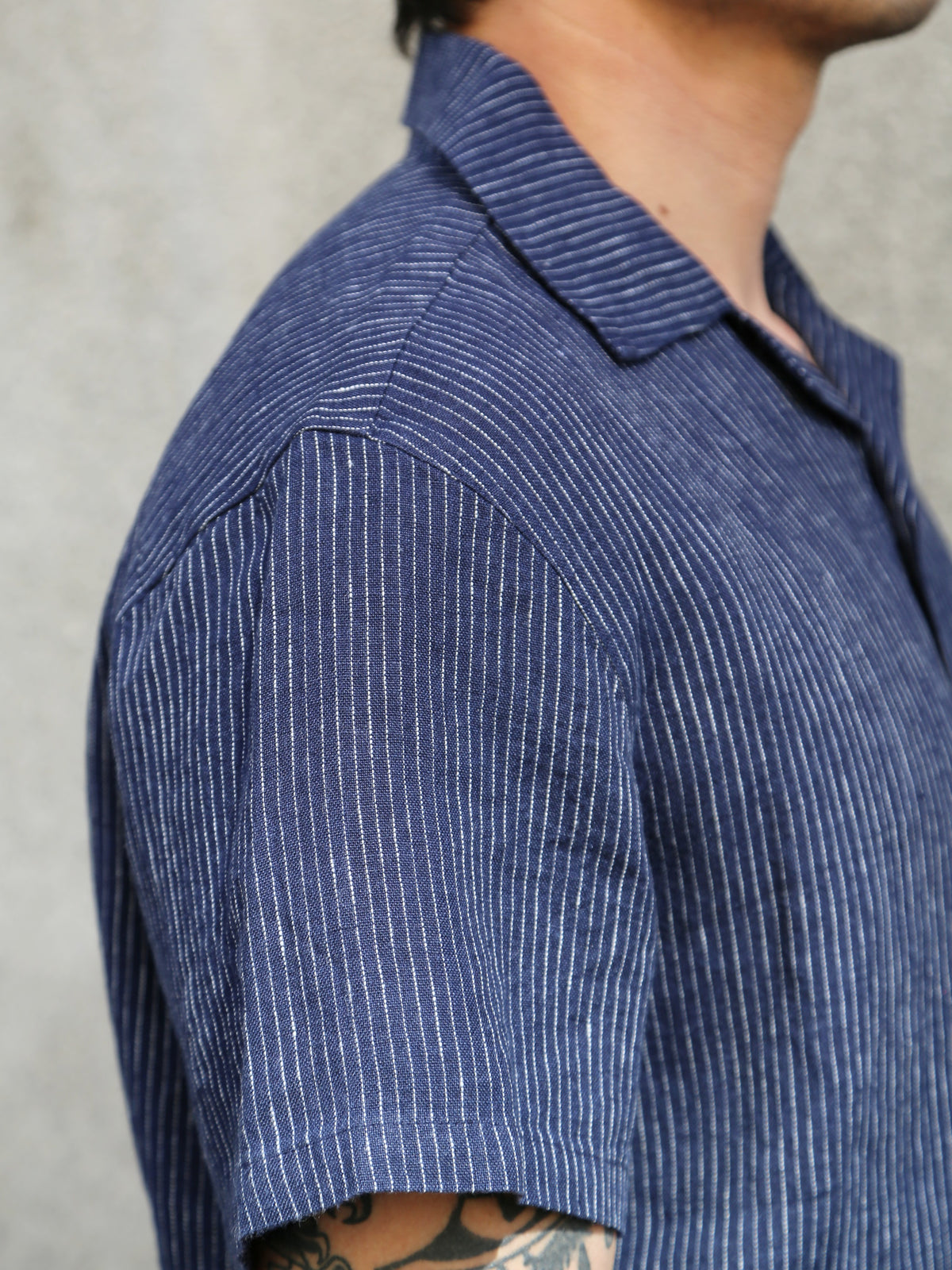 Gråbrodern Fröjel Short Sleeve Shirt – Deep Blue (G940-48-38)