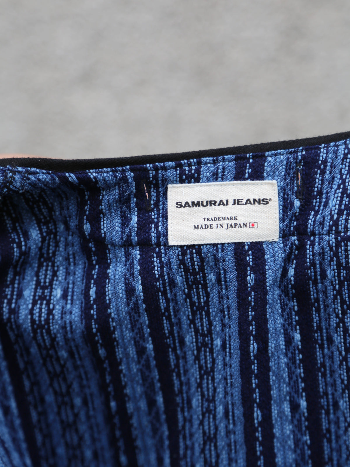 Samurai Jeans Baseball Shirt Liner – Indigo Stripe (SJCJK25-LNR)