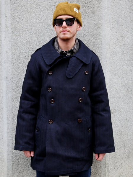 Fleurs de Bagne La Veste “Modele M38” Sashiko – Indigo (FBD-COAT-MM38-810)