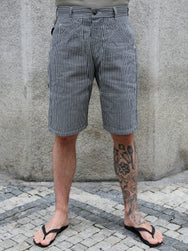 Sugar Cane Fiction Romance 6oz. Double Knee Shorts – Indigo Stripe (SC52640)