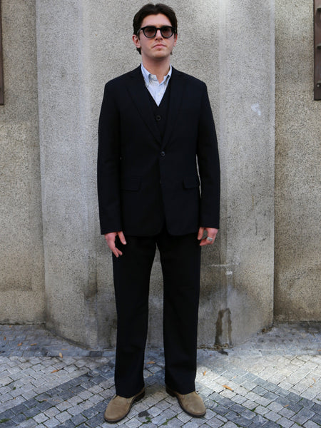 Hansen Garments DANIEL Classic Waistcoat – Wool Pin Black (32-65-2)