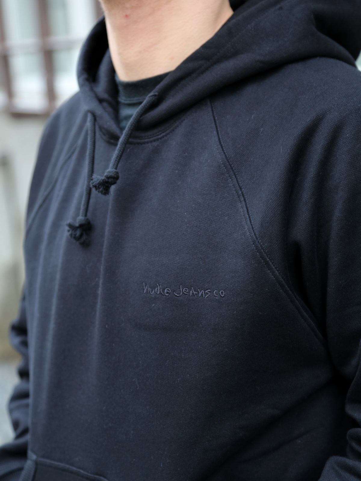 Nudie Jeans Gunde Logo Hoodie – Black (150600)