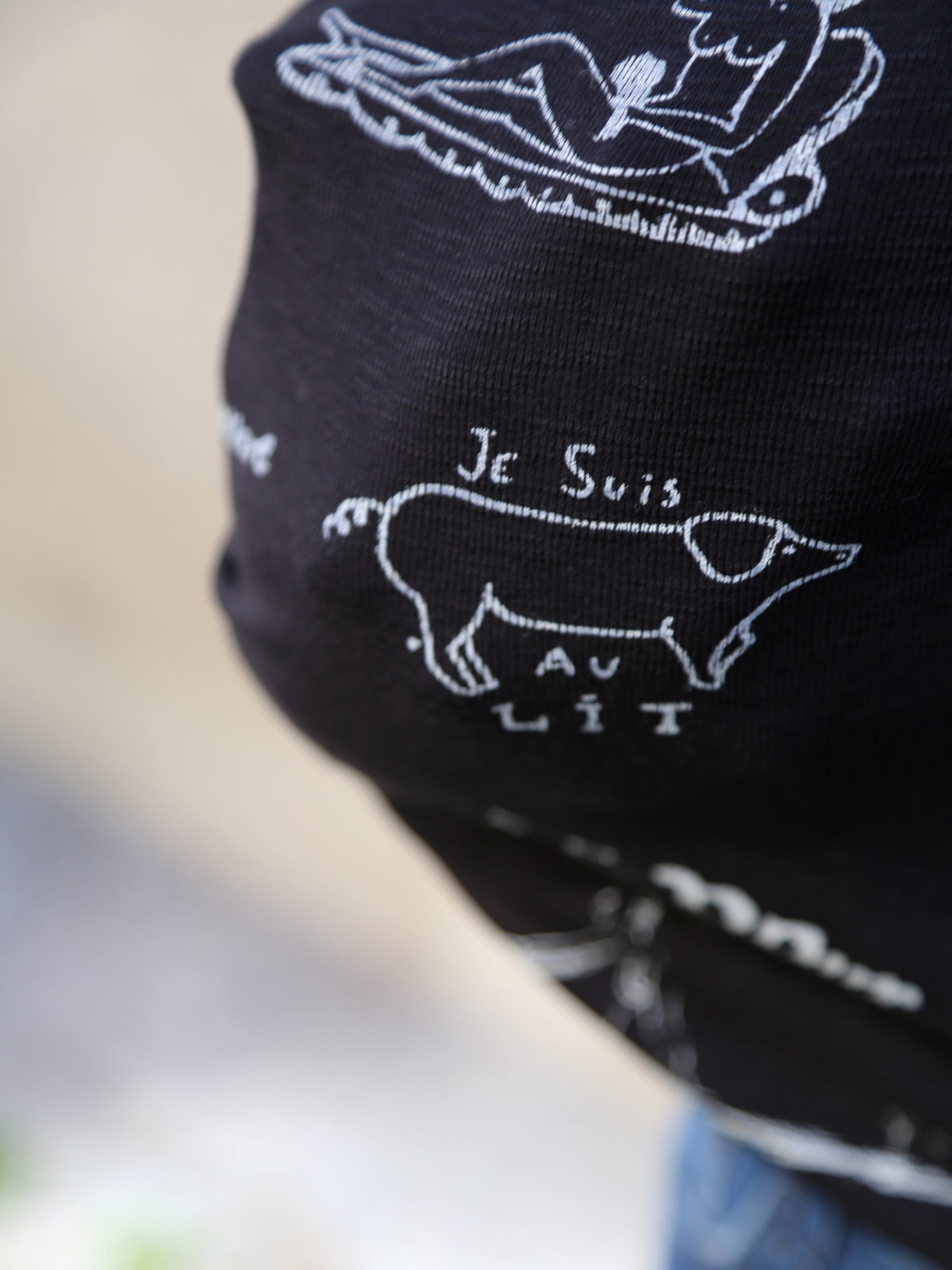 Fleurs de Bagne Tricot „Le Vice Dans Le Peau“ – Charcoal (FDB-TSSH-VICE-920)
