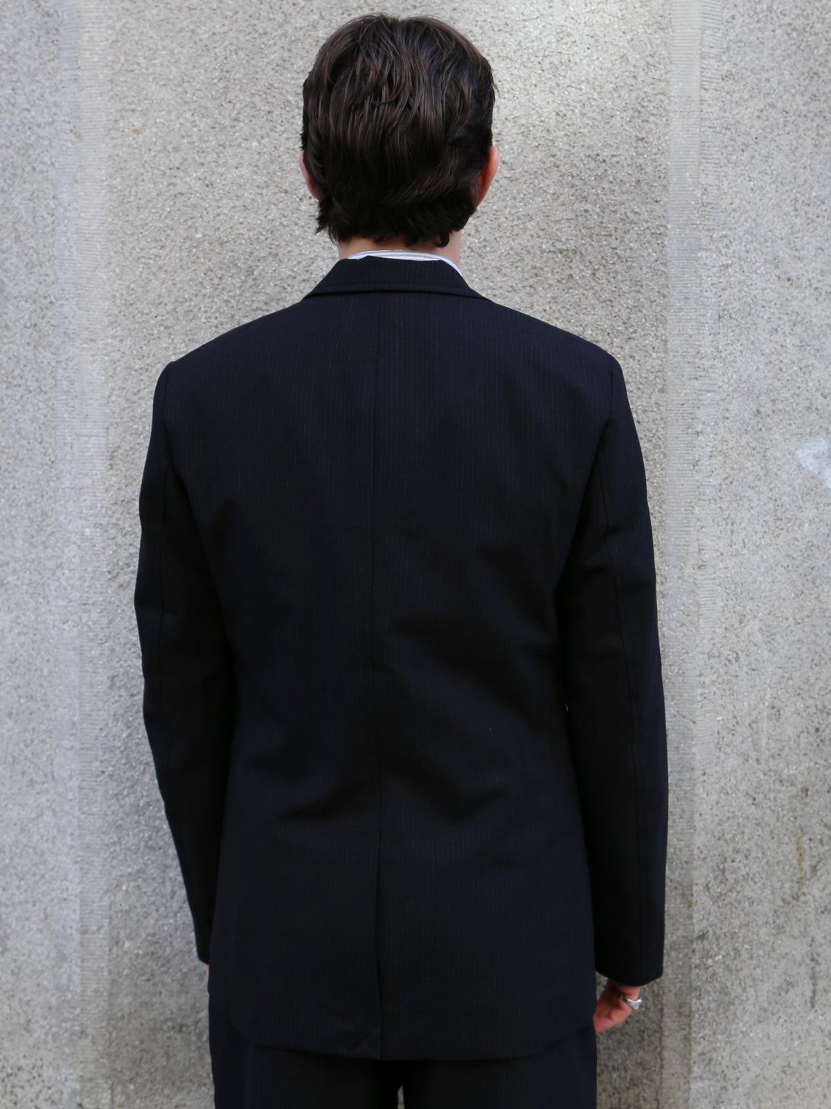 Hansen Garments CHARLIE Easy Two Button Classic Blazer – Wool Pin Black (32-65-2)