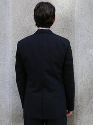 Hansen Garments CHARLIE Easy Two Button Classic Blazer – Wool Pin Black (32-65-2)