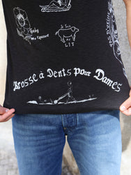 Fleurs de Bagne Tricot „Le Vice Dans Le Peau“ – Charcoal (FDB-TSSH-VICE-920)