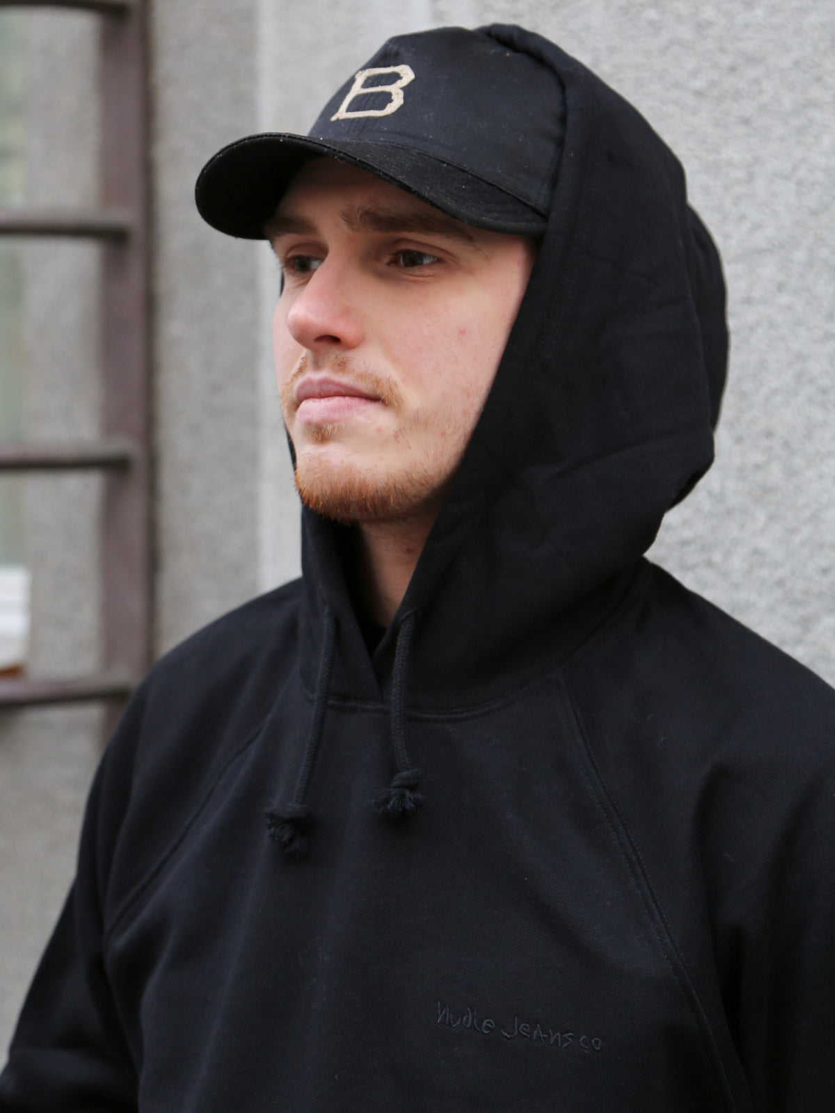 Nudie Jeans Gunde Logo Hoodie – Black (150600)