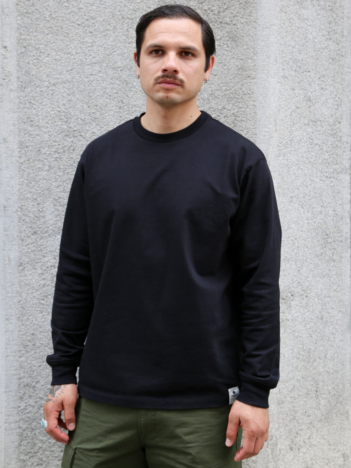 Momotaro Suvin Gold L/S T-shirt – Black (MXTS1032)