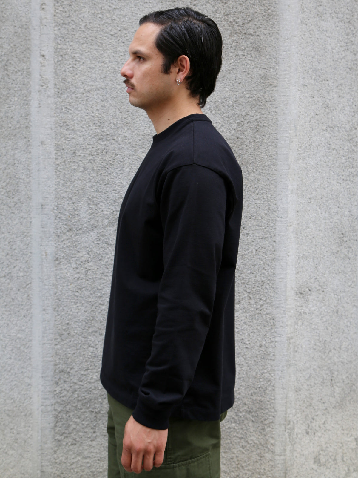Momotaro Suvin Gold L/S T-shirt – Black (MXTS1032)
