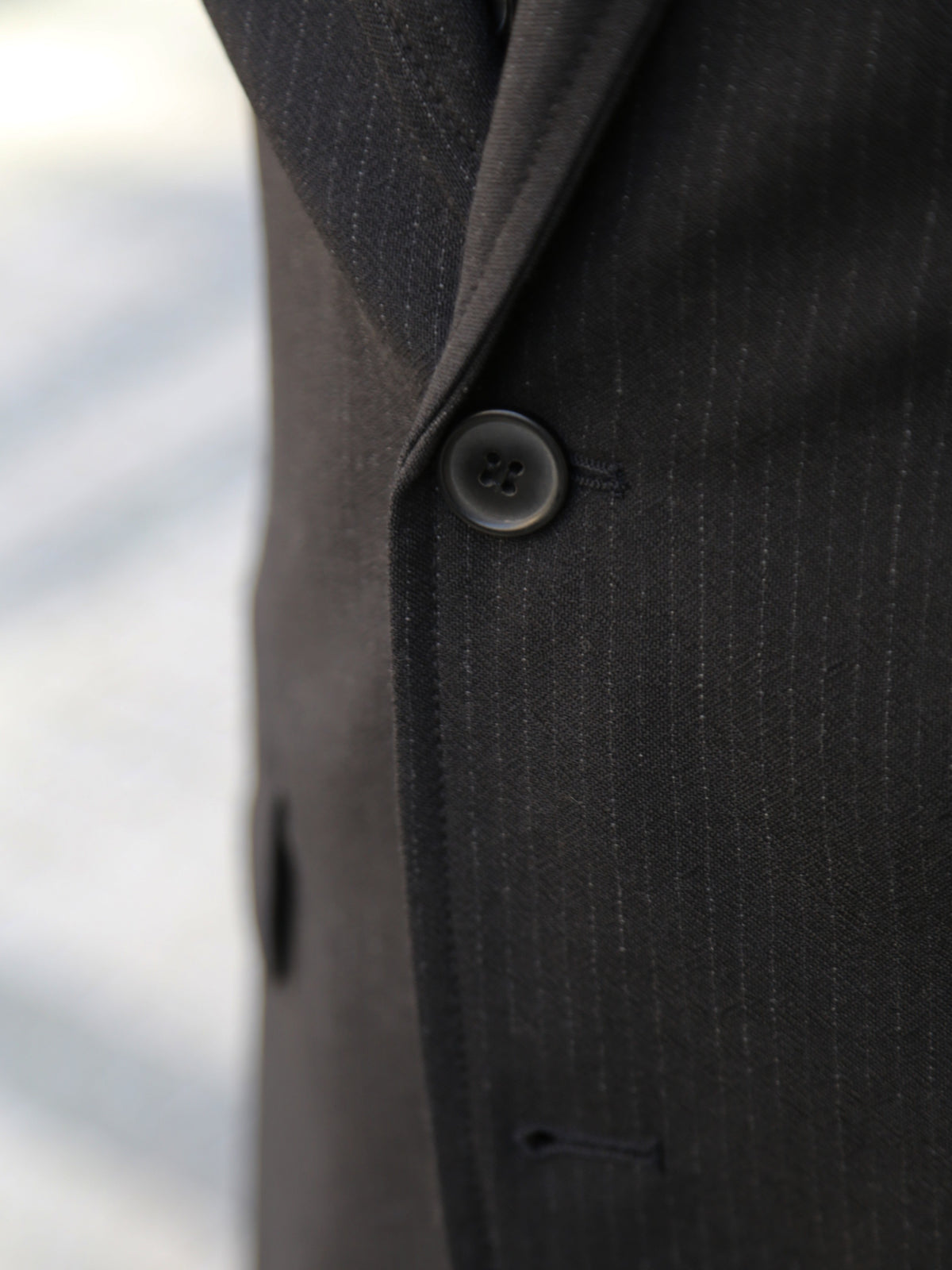 Hansen Garments CHARLIE Easy Two Button Classic Blazer – Wool Pin Black (32-65-2)