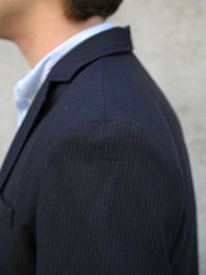 Hansen Garments CHARLIE Easy Two Button Classic Blazer – Wool Pin Black (32-65-2)