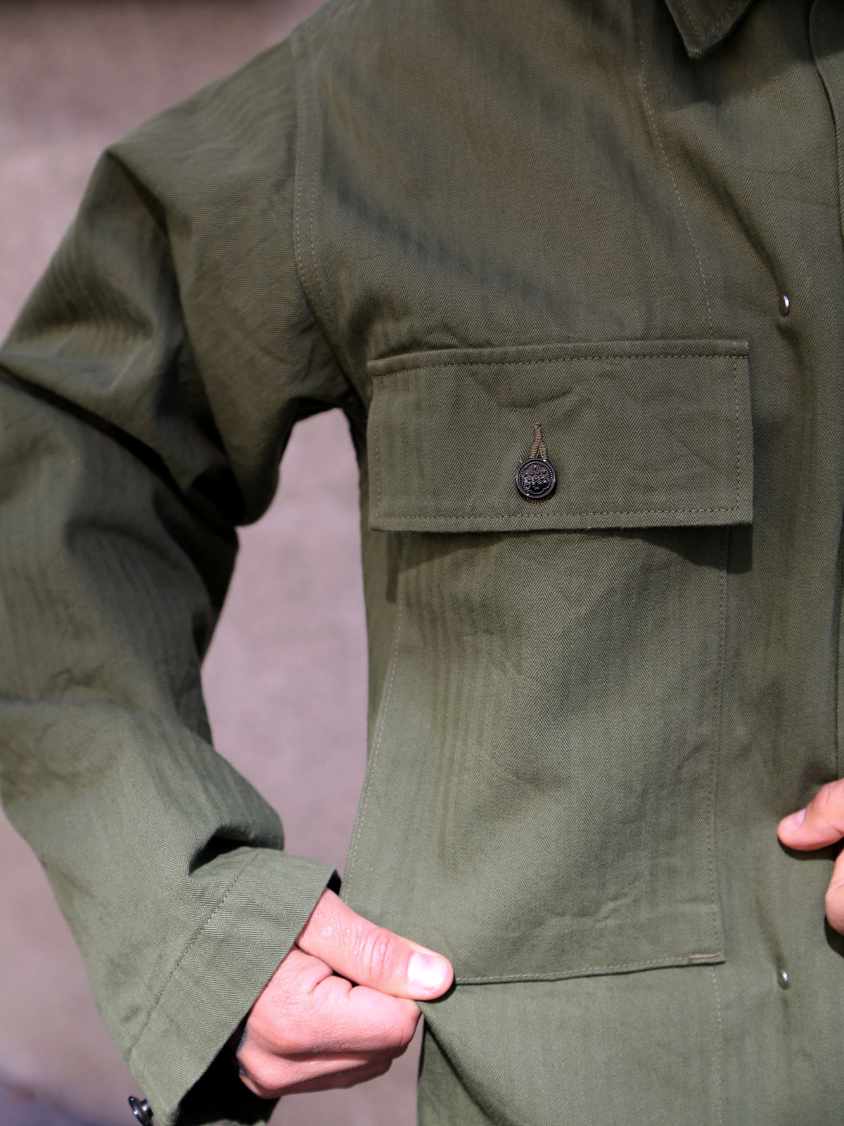 Buzz Rickson's Herringbone Special Jacket – Olive (BR15887)