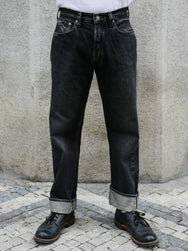 Sugar Cane 14.25oz Black Denim Jeans 1947 Regular Straight – Hard Wash (SC42460H)