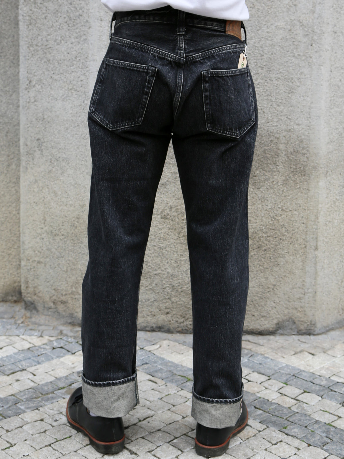 Sugar Cane 14.25oz Black Denim Jeans 1947 Regular Straight – Hard Wash (SC42460H)