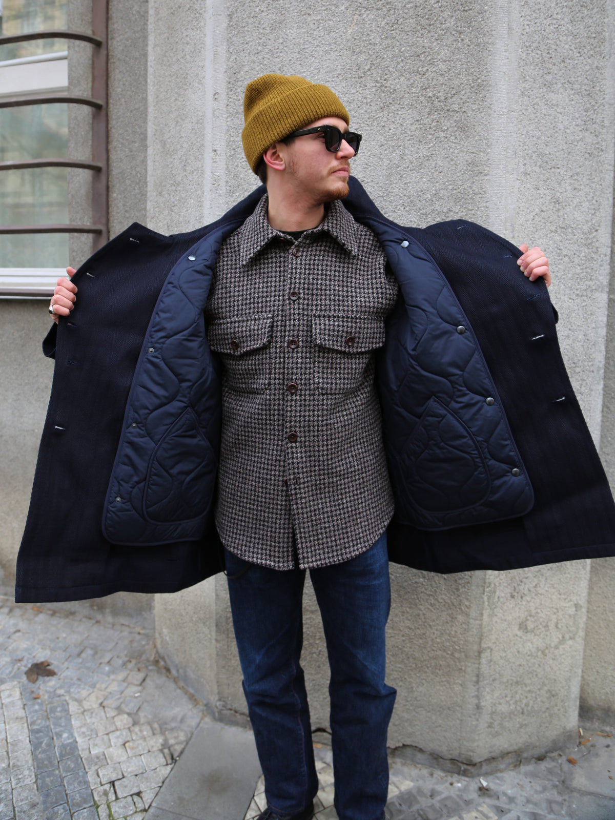 Fleurs de Bagne La Veste “Modele M38” Sashiko – Indigo (FBD-COAT-MM38-810)