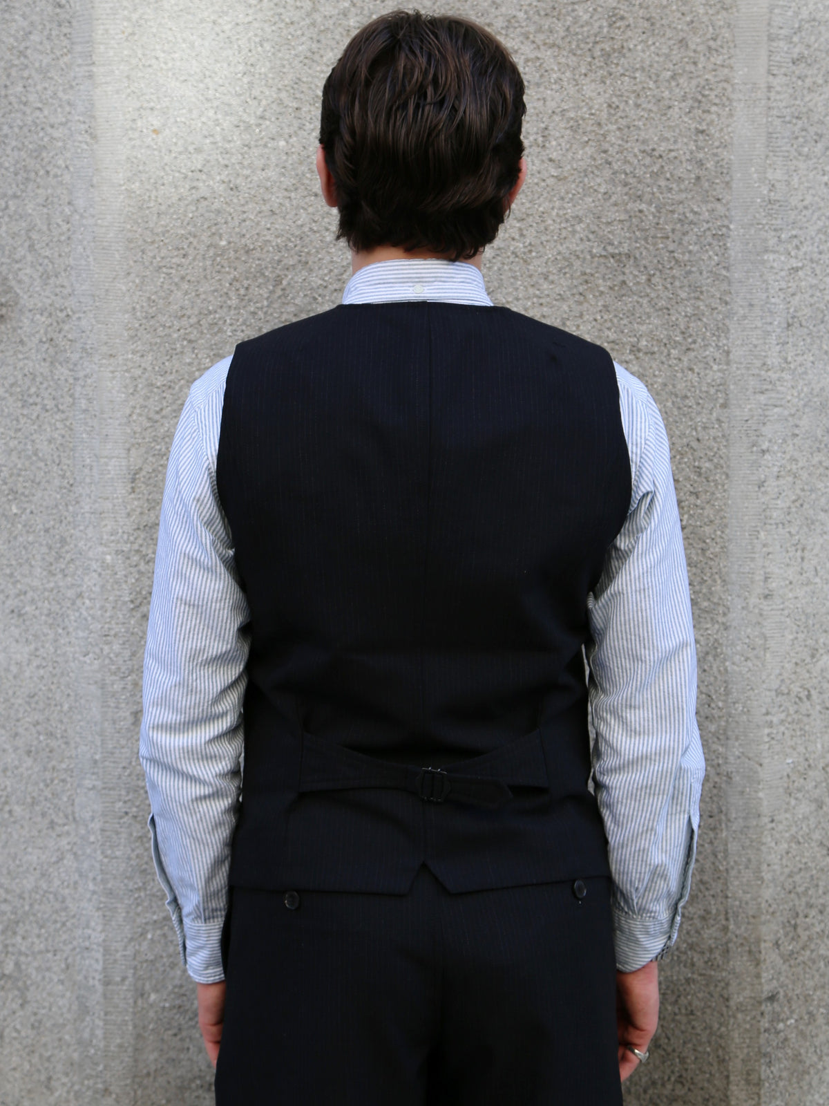 Hansen Garments DANIEL Classic Waistcoat – Wool Pin Black (32-65-2)
