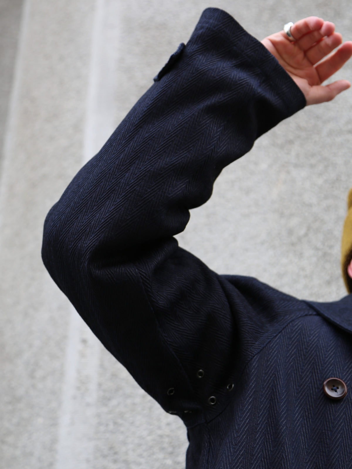 Fleurs de Bagne La Veste “Modele M38” Sashiko – Indigo (FBD-COAT-MM38-810)