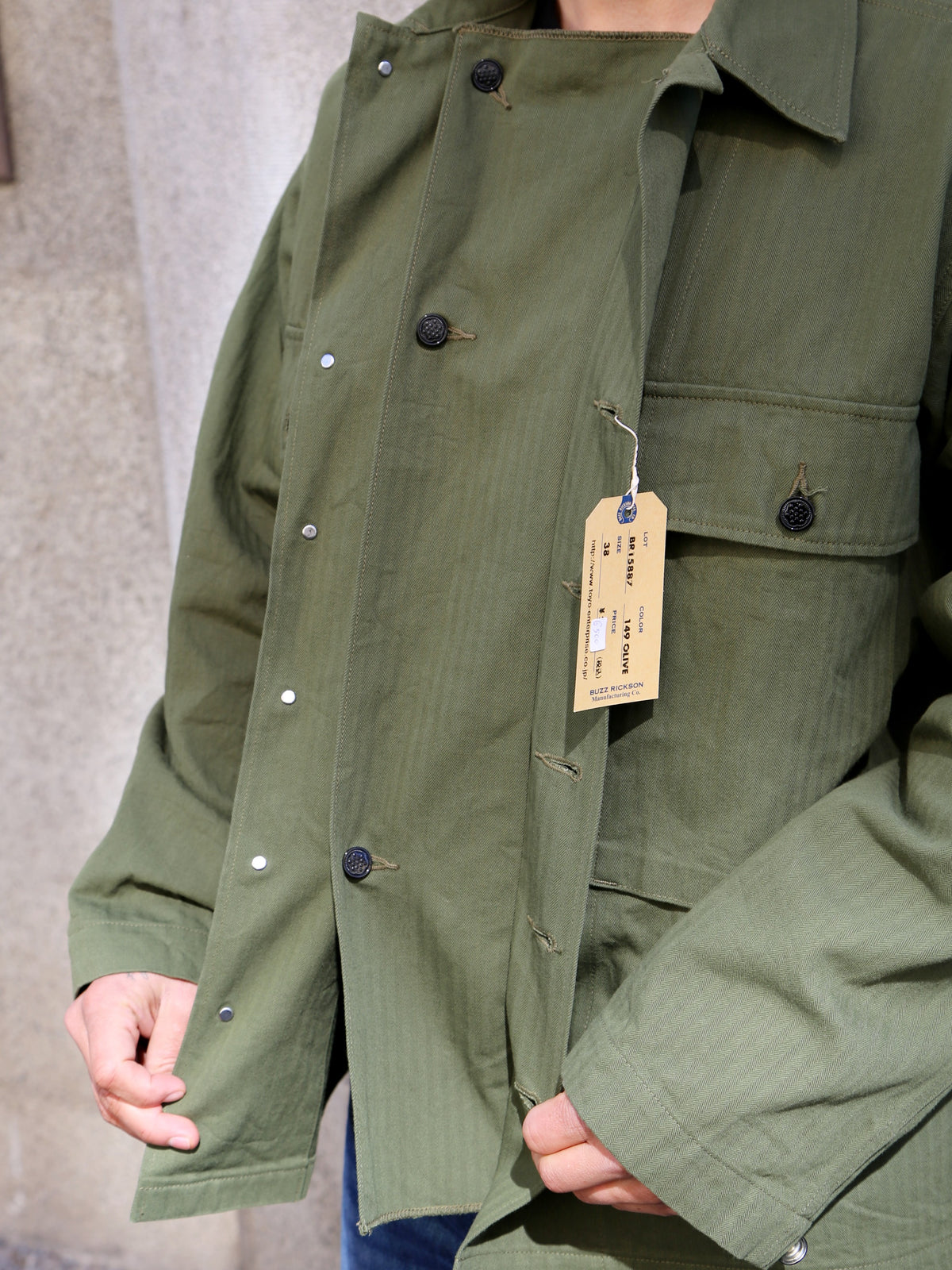 Buzz Rickson's Herringbone Special Jacket – Olive (BR15887)