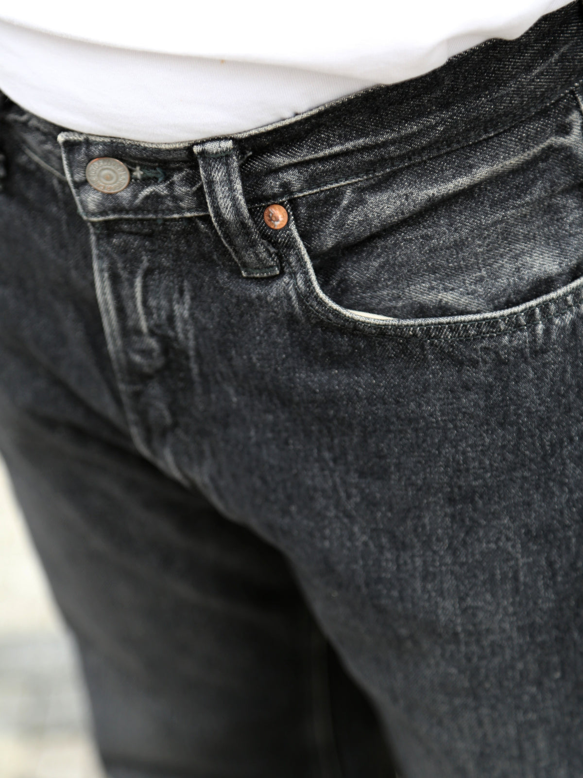 Sugar Cane 14.25oz Black Denim Jeans 1947 Regular Straight – Hard Wash (SC42460H)