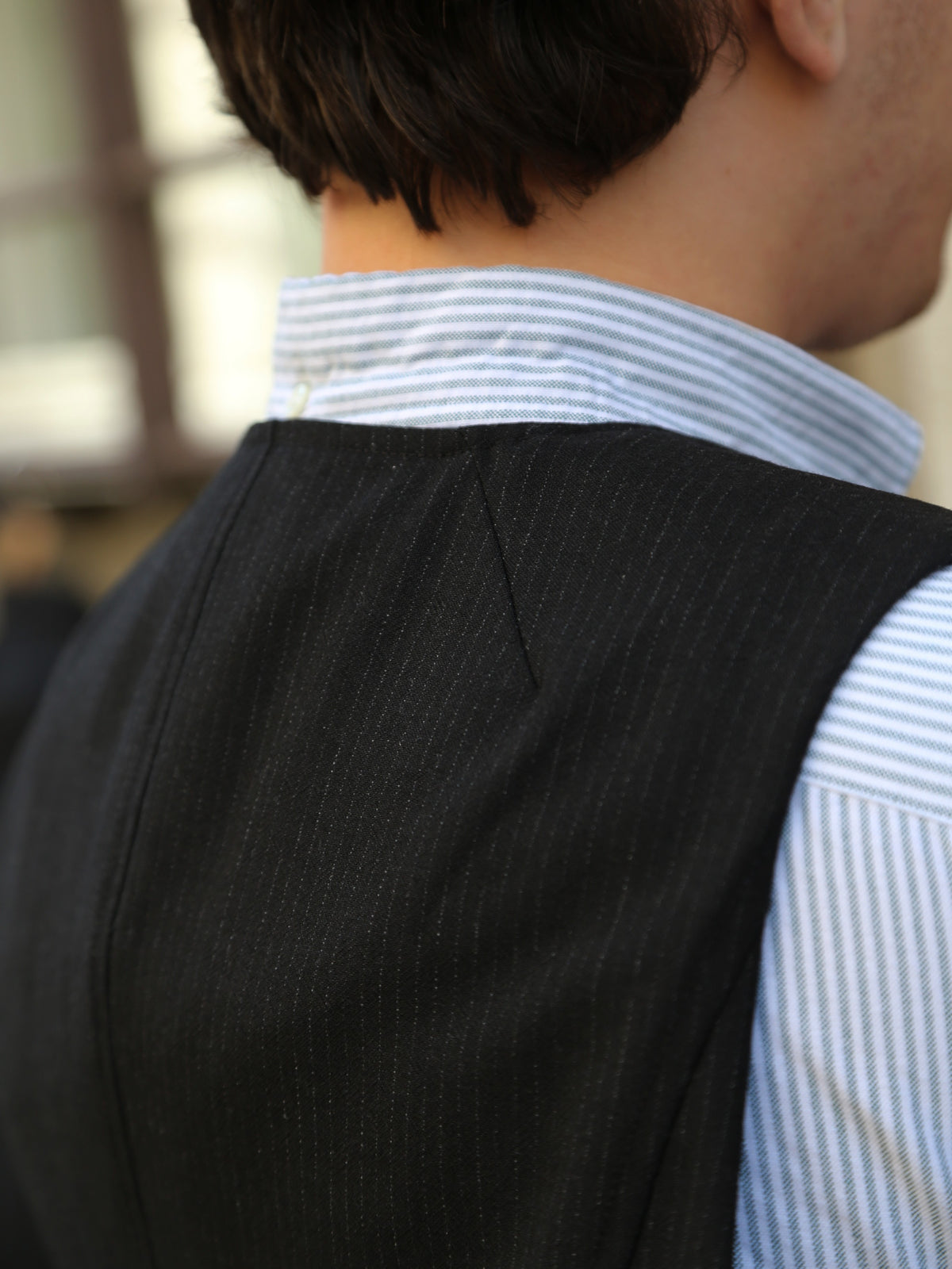Hansen Garments DANIEL Classic Waistcoat – Wool Pin Black (32-65-2)