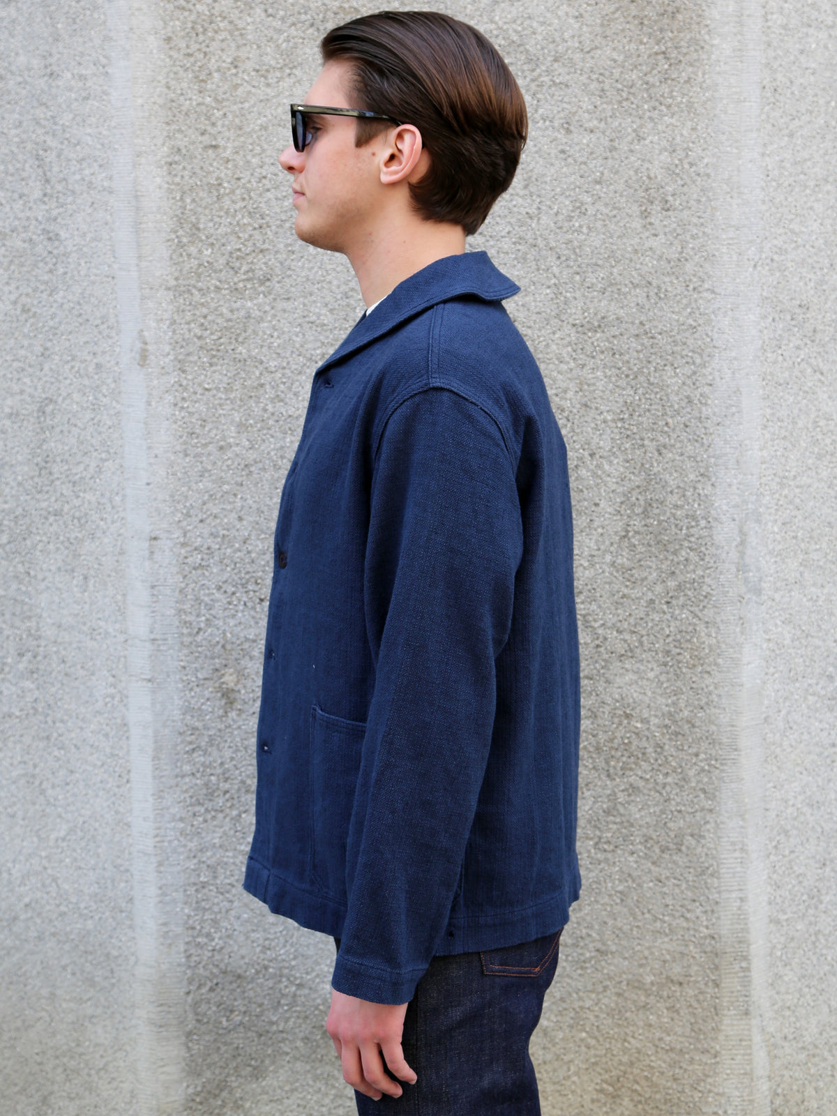Black Sign Rasp Dobby Utility Jacket – Blue Moon (BSSJ-25404)