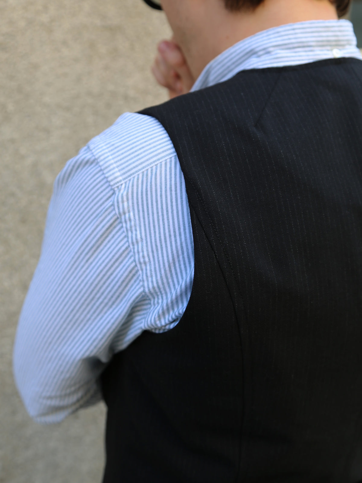 Hansen Garments DANIEL Classic Waistcoat – Wool Pin Black (32-65-2)
