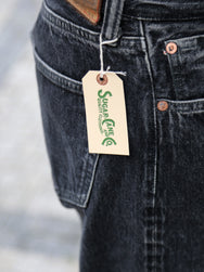 Sugar Cane 14.25oz Black Denim Jeans 1947 Regular Straight – Hard Wash (SC42460H)