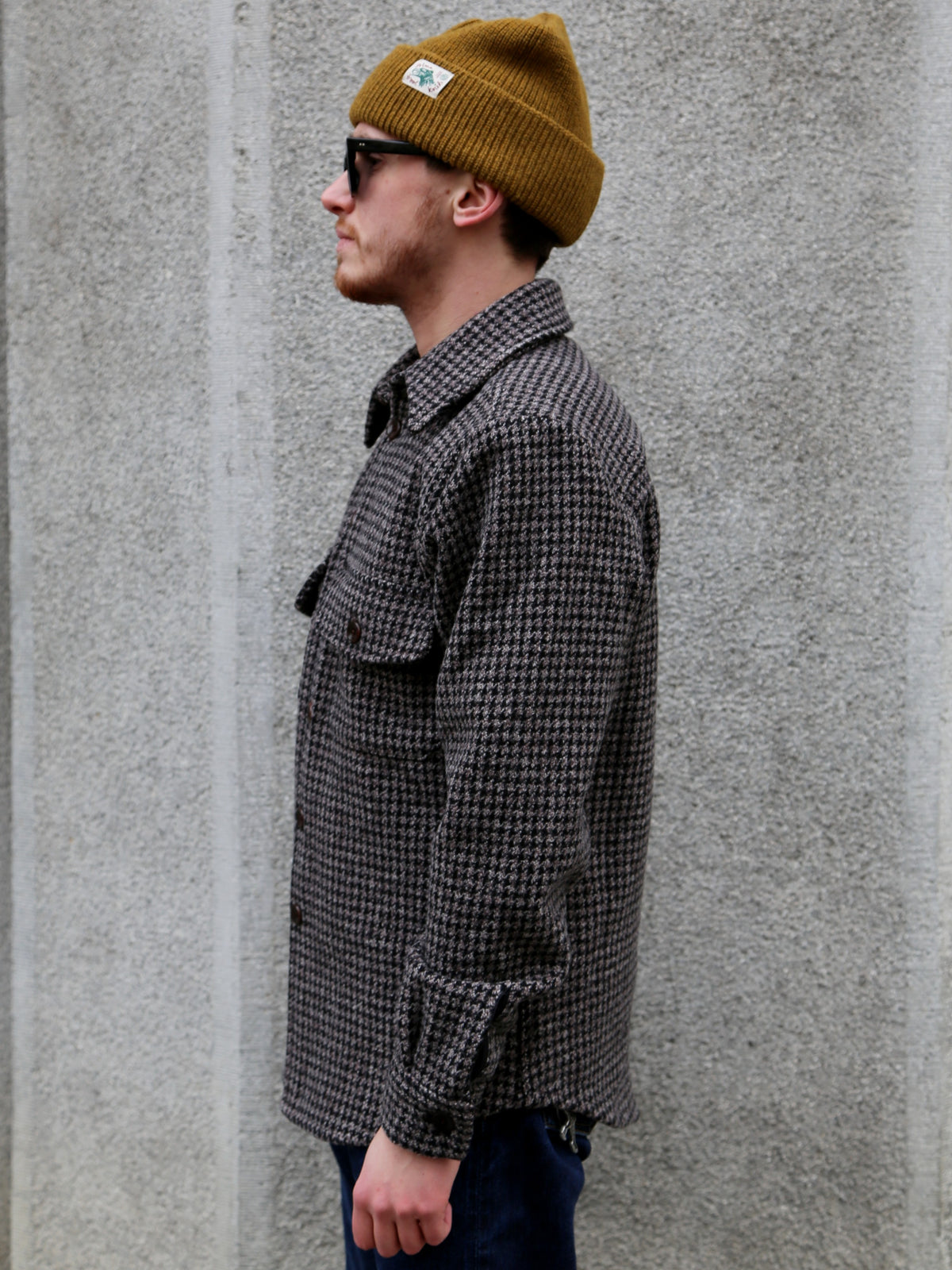 Fleurs de Bagne La Surchemise „Baroudeur“ Pied De Poule – Chine Chocolat (FDB-OVSH-BRDR-003)