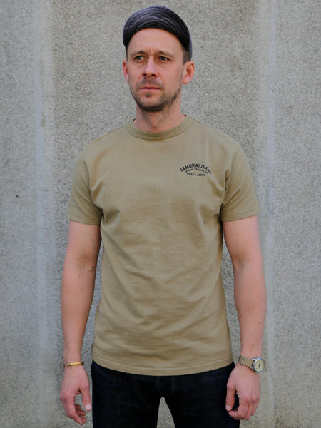 Samurai SJST24-105 "Aged Cotton" Inlay Loopwheel T-Shirt – Olive