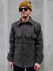 Fleurs de Bagne La Surchemise „Baroudeur“ Pied De Poule – Chine Chocolat (FDB-OVSH-BRDR-003)