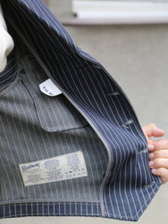 Blue Blanket Waistcoat 11 0z. Japanese Pinstripe Denim – Dark Indigo (V02 JP03)