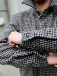 Fleurs de Bagne La Surchemise „Baroudeur“ Pied De Poule – Chine Chocolat (FDB-OVSH-BRDR-003)