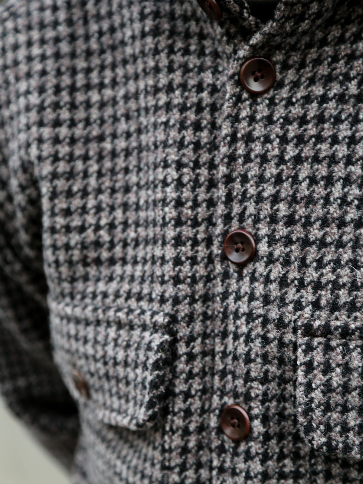 Fleurs de Bagne La Surchemise „Baroudeur“ Pied De Poule – Chine Chocolat (FDB-OVSH-BRDR-003)