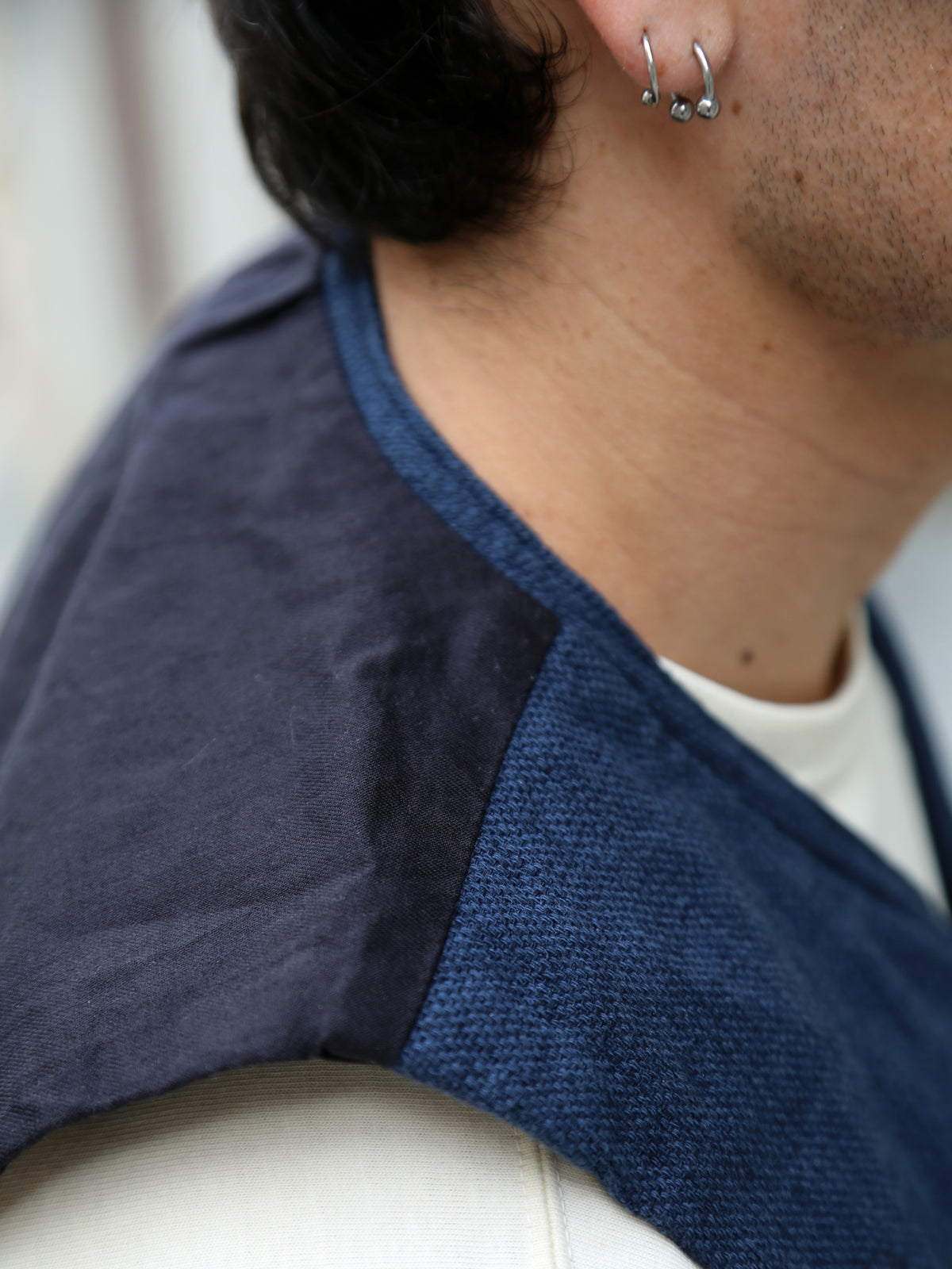 Black Sign Rasp Dobby Antique Vest – Blue Moon (BSSV-25202)
