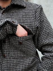 Fleurs de Bagne La Surchemise „Baroudeur“ Pied De Poule – Chine Chocolat (FDB-OVSH-BRDR-003)