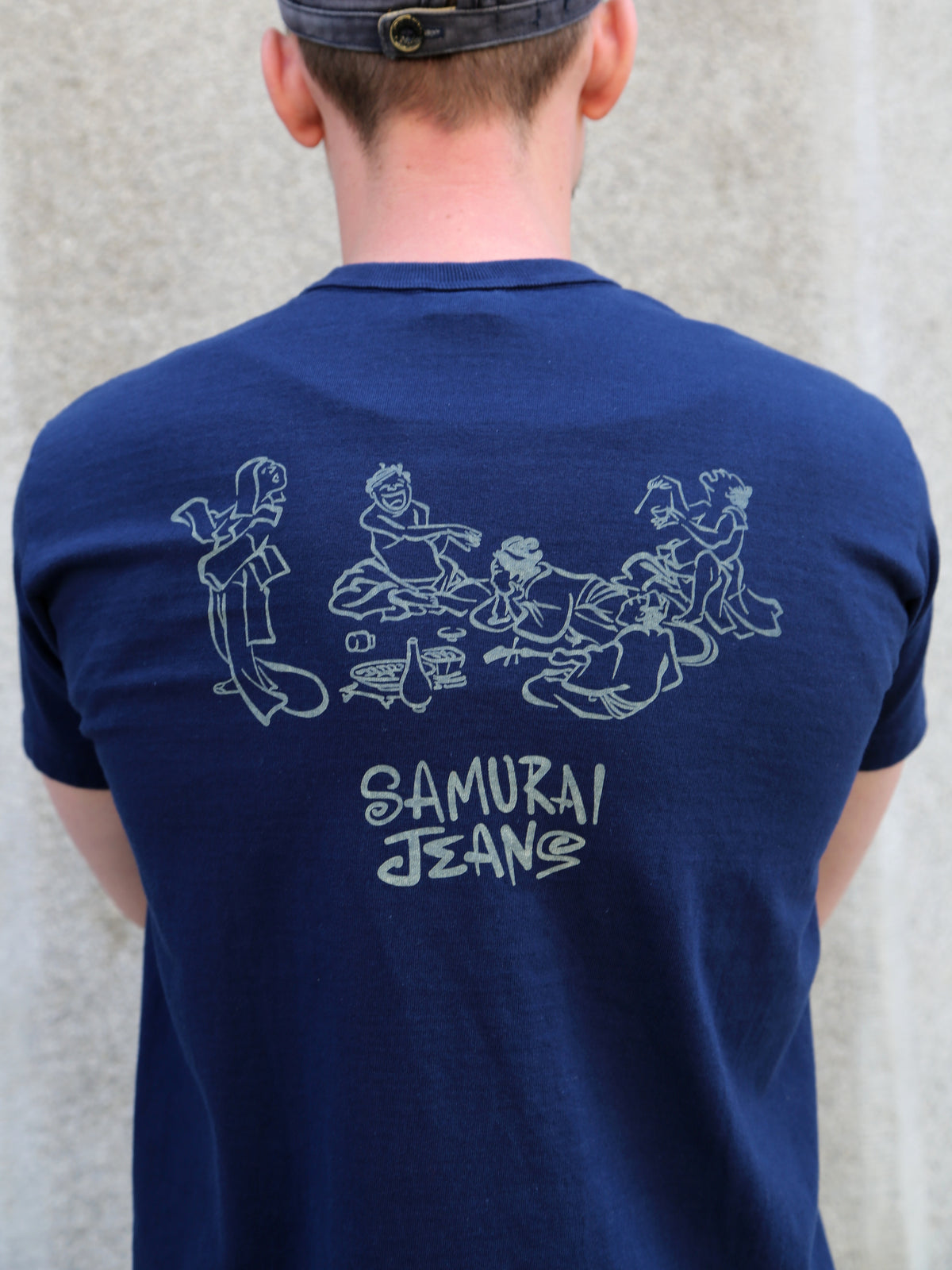 Samurai SJST24-104L Heavy Weight Drunk Tee – Navy