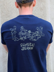 Samurai SJST24-104L Heavy Weight Drunk Tee – Navy