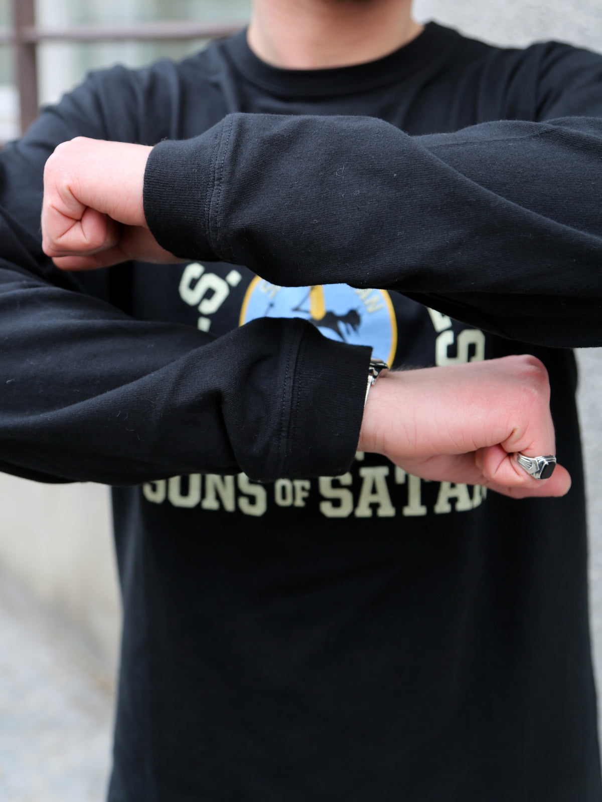 Buzz Rickson's LS T-Shirt VMF-241 Sons Of Satan – Black (BR69627)