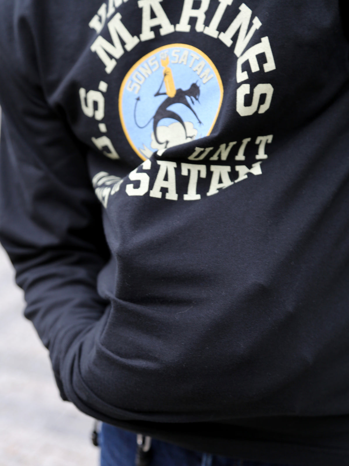 Buzz Rickson's LS T-Shirt VMF-241 Sons Of Satan – Black (BR69627)