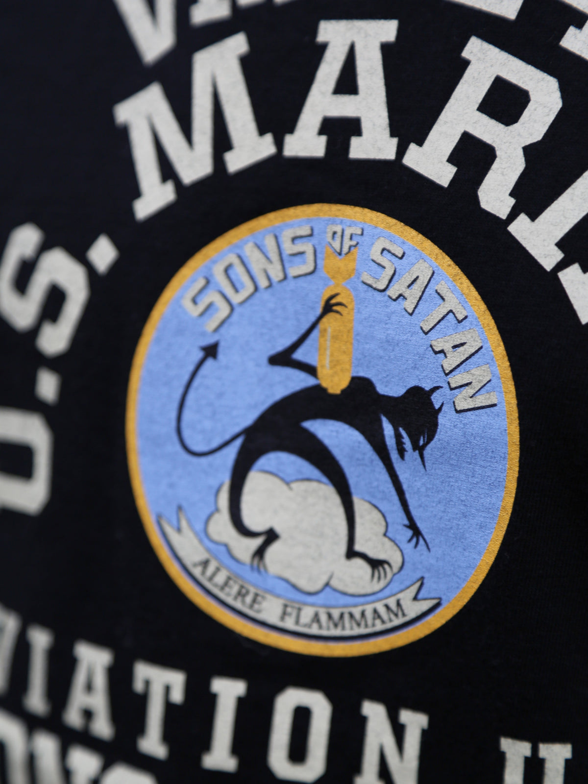 Buzz Rickson's LS T-Shirt VMF-241 Sons Of Satan – Black (BR69627)