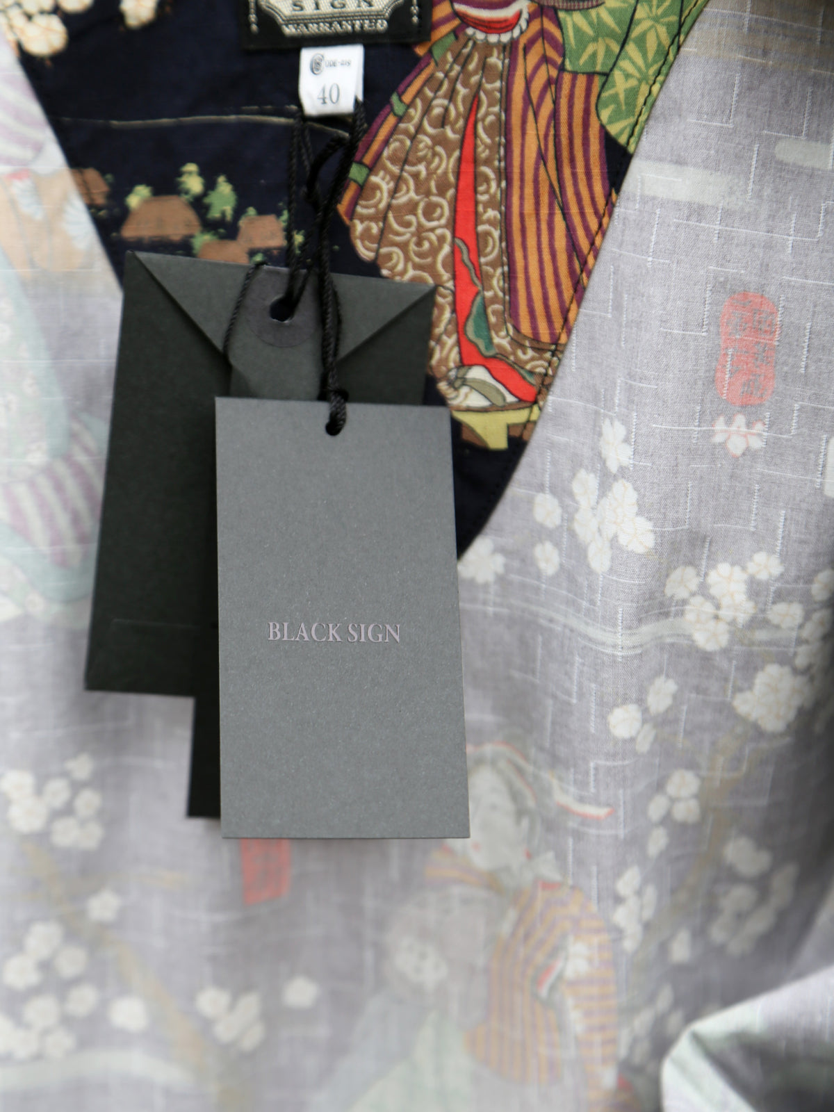 Black Sign “Kuniyoshi Utagawa” Three Quarter Sleeve Night Hawaiian Shirt – Sumidagawa-no-Asagiri (BSSL-25110)