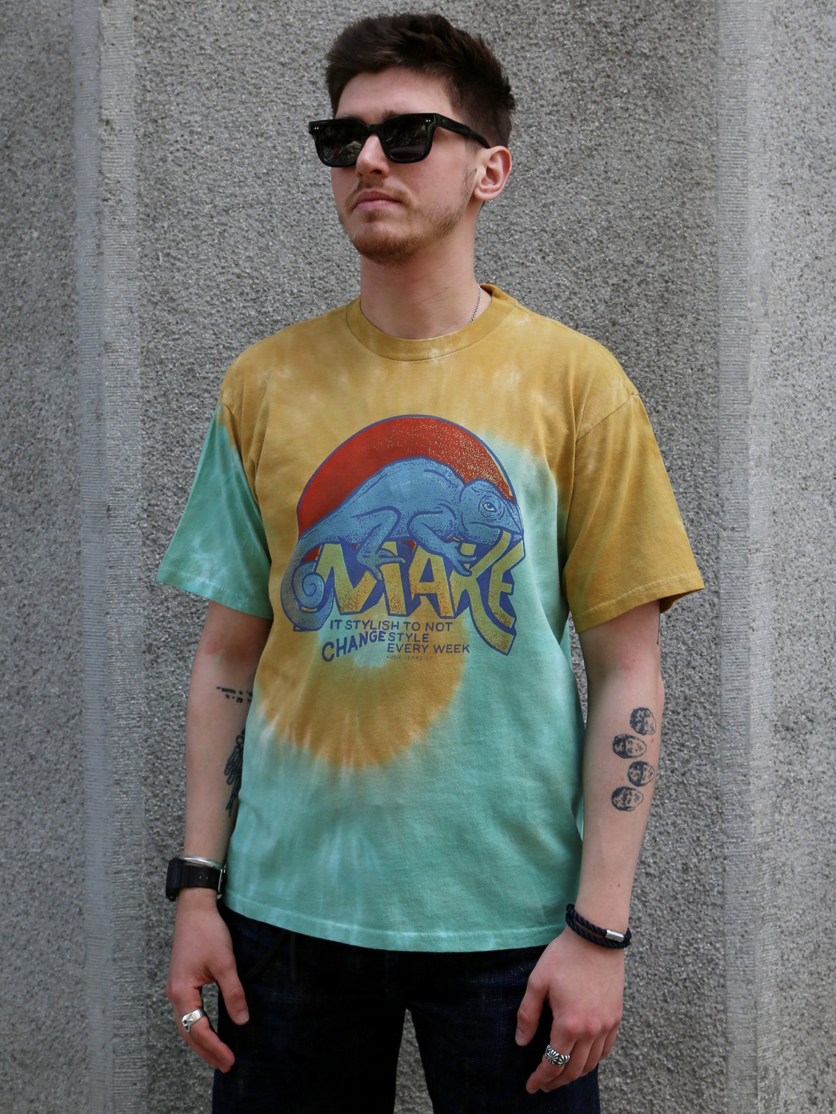 Nudie Jeans Koffe T-Shirt Chameleon – B22/Turquoise (132004)